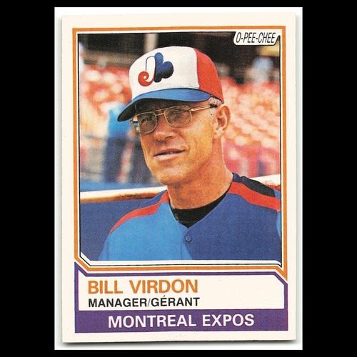 Bill Virdon #6 1983 O-Pee-Chee Montreal Expos Baseball Card MLB NM