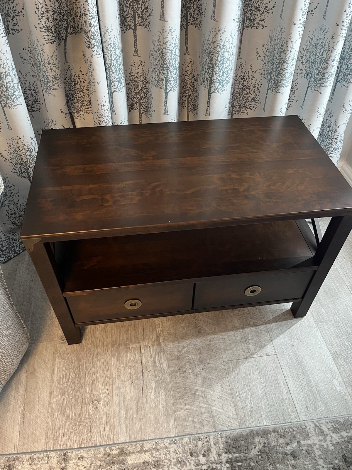 Laura Ashley Dark Chestnut Balmoral 2 Draw Corner TV stand