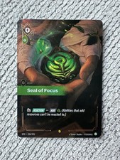 Seal of Focus (Overnumbered) 226/221 Riftbound Spiritforged English — live eBay listing