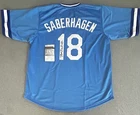 Bret Saberhagen Signed Kansas City Light Blue Baseball Jersey JSA COA