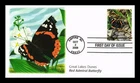 US COVER RED ADMIRAL BUTTERFLY GREAT LAKES DUNES FIRST DAY ISSUE FLEETWOOD