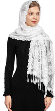 Rose Rectangular Chapel Veil Scarf Catholic Church Veils Mantilla Wrap Shawl Mas