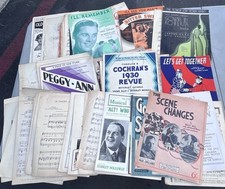 Antique Vintage Music Sheet 60 Pc. Lot Paul England Early 1900s Professional