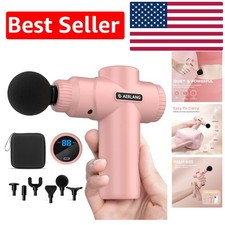 Silent Massage Gun - Compact Pink Handheld Deep Tissue Massager for All Muscles