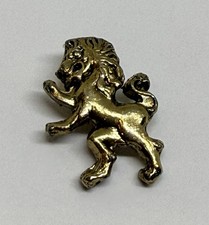 Scottish Rampant Lion Heraldic Gold-Tone 3-D Lapel Pin 15B 