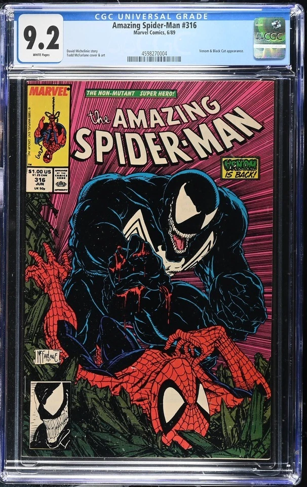 Amazing Spider-Man #316 6/89 CGC Graded Variation - Iconic Todd McFarlane Cover - Image 2 of 4