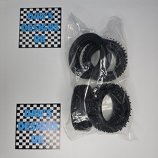 Image of Set of Tamiya Front Off Road Groove Tyres 51207 + Rear Square Spike Tyres 53084