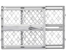 Pet Gate 26-40" W x 23 TW Pressure Mounted Durable Easy Set-Up Light Gray NEW