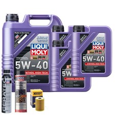 Motoröl 5W40 LIQUI MOLY Synthoil High Tech 8L+HENGST Ölfilter +Spülung +Cera Tec
