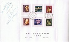 Stamps Hungary Interforum 1973 Folder