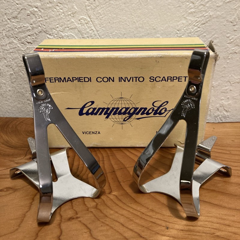 NOS Campagnolo Nuovo Record Small Chrome Steel Toe Clips Eroica