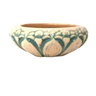 Brush McCoy Ivotint Amaryllis Bowl Planter Blue Green Art Pottery USA