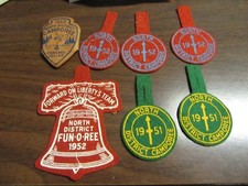 North District 1950's Felt Patch & Leather Slide Lot     c77