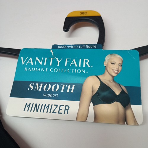 Vanity Fair Black Minimizer Underwire Bra Size 38D Smooth Support Style #76084 - Picture 2 of 5