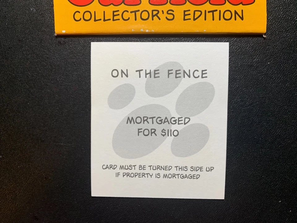 Монополия ГАРФИЛД НА ЗАБОРЕ ТИТУЛЬНЫЙ ДОКУМЕНТ КАРТА 2003 - Изображение 3 из 3
