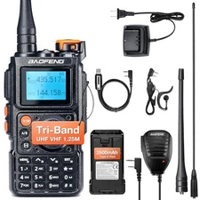 Baofeng K6 3-Band 5W Long Range Walkie Talkie UHF VHF 1.25M NOAA FM Air Receiver