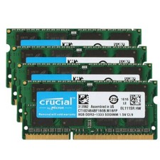 Crucial 32GB 16GB 8GB PC3-10600S DDR3 1333MHz 204Pin SODIMM Laptop Memory SDRAM