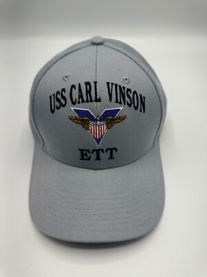 USS Carl Vinson CVN 70 ETT Logo The Corps Light Gray Baseball Cap Hat One Size
