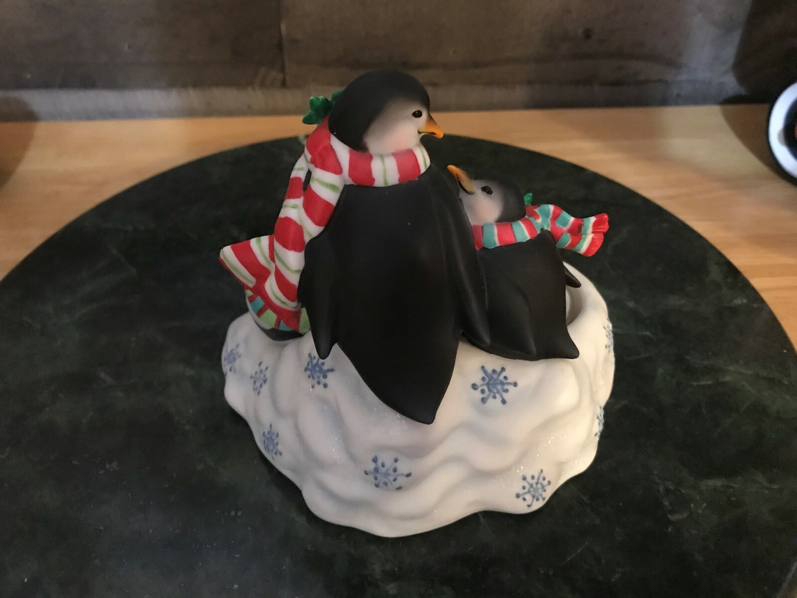 PartyLite Slip Slidin Penguins Tealight Candle Holder Retired by Susan
