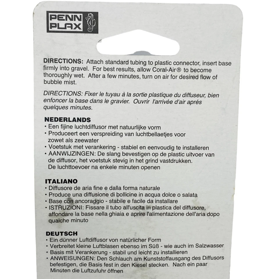 Aireador de niebla fina para acuario Penn Plax Coral-Air CA1 para pecera Foto 4 de 4