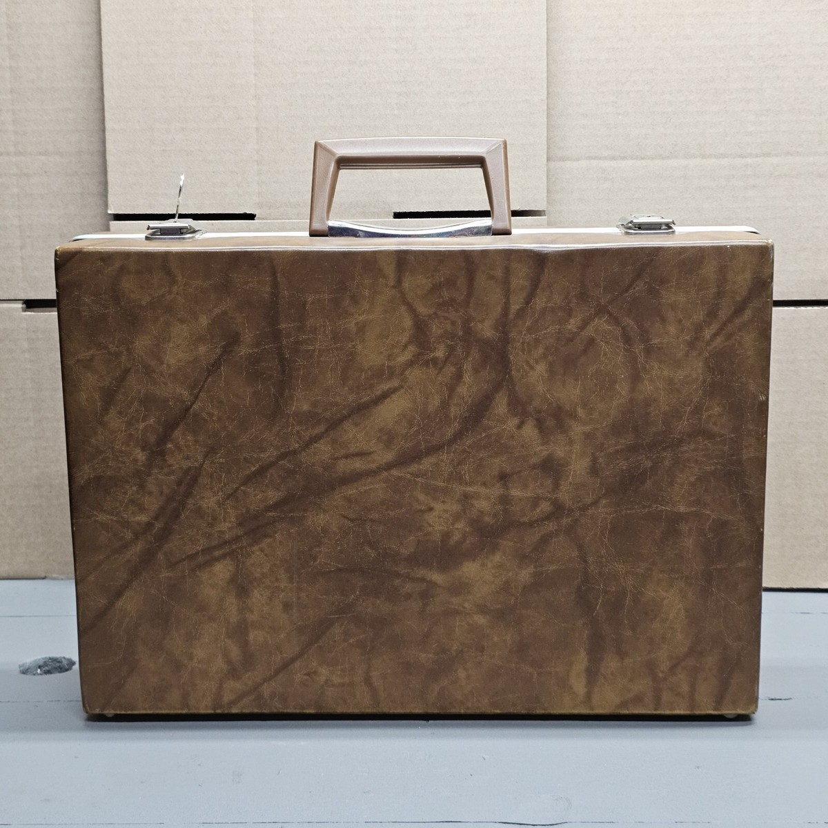 Vintage Savoy Light Brown Briefcase Storage Box With No Key | eBay
