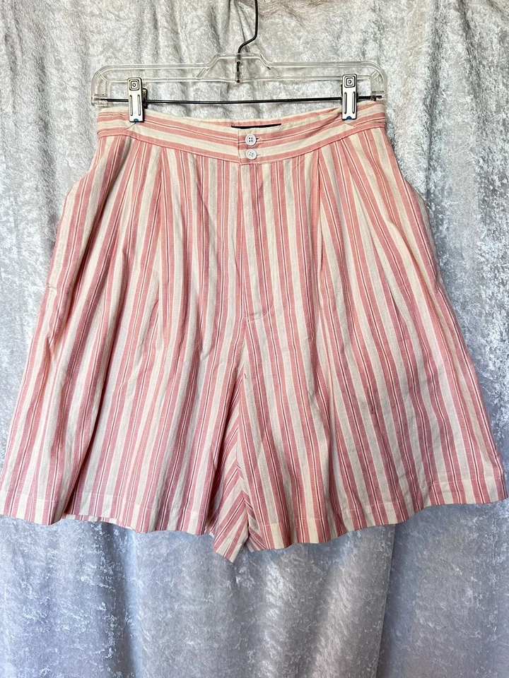 Lot Ralph Lauren SZ10 Shorts Bermuda Wide Leg  Vintage 90s Pink Blue Label Tag - Image 4 of 4