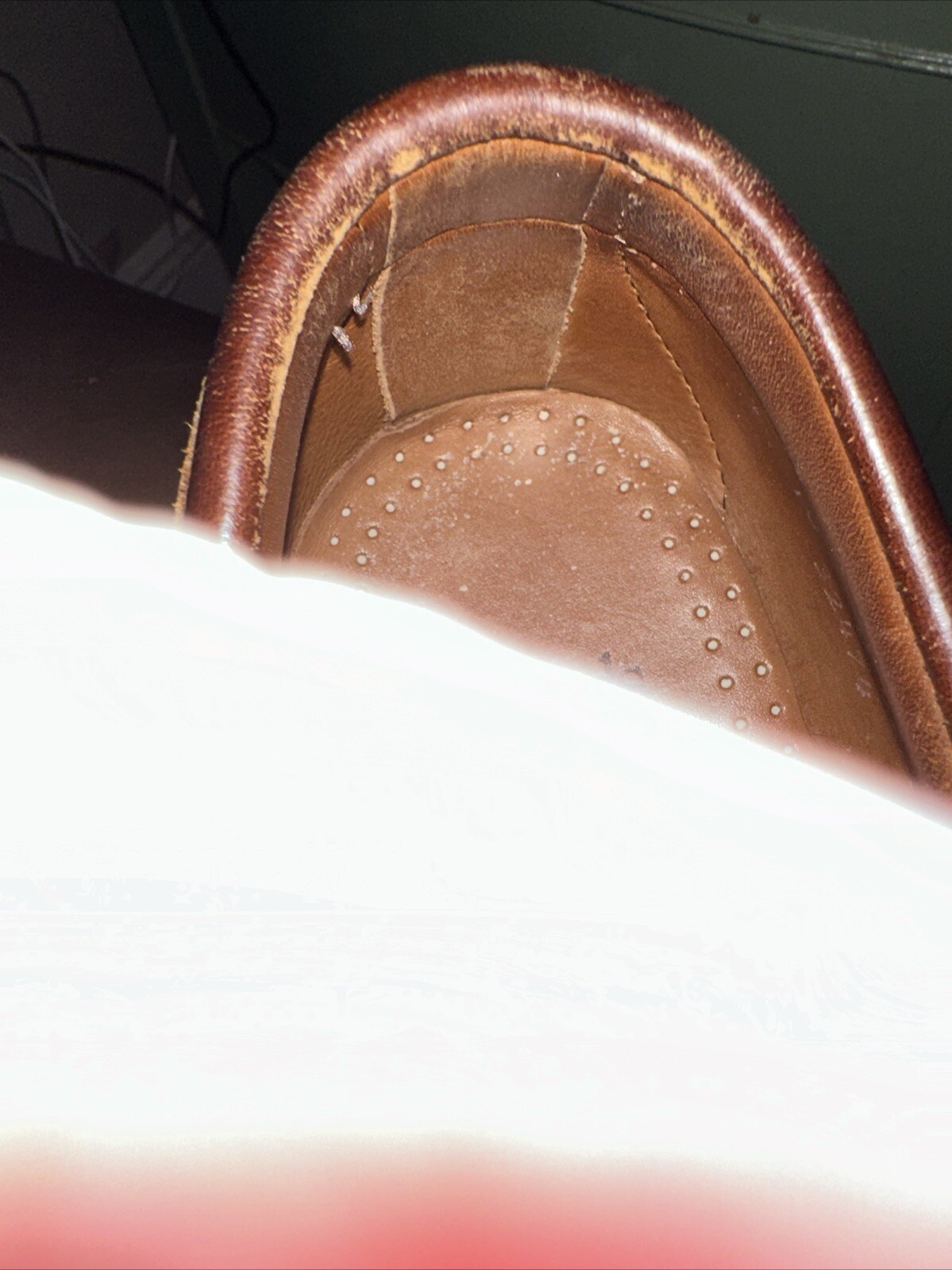 SAOLA Scarpe slip on Allen Edmonds Nashua da uomo in pelle taglia 10D 42250 con nappe