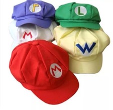 Super Mario Bros hat costume Luigi hat Wario hat waluigi hat costume halloween