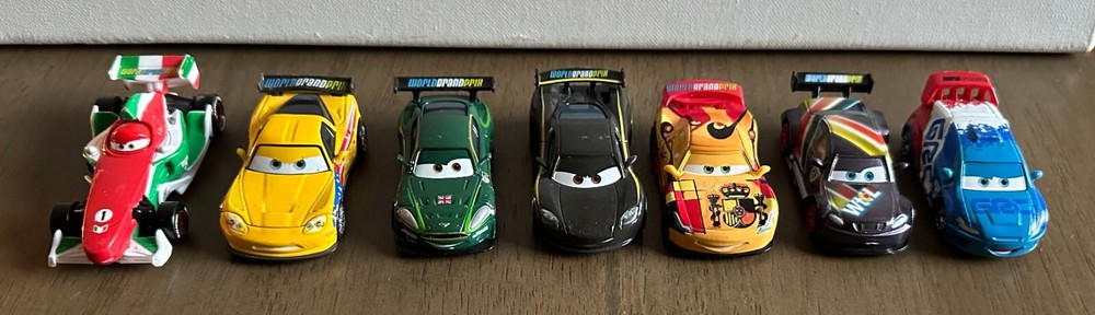 Lot of 7 Disney Pixar Mattel Die-Cast World Grand Prix Racecars