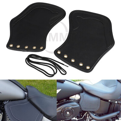 PU Leather Heat Saddle Shield Deflector For Harley  Softail Springer Road Glide