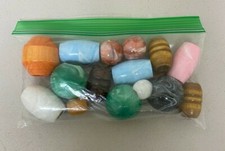 MACRAME CRAFTS 16 MISC BEADS MULTI COLORS