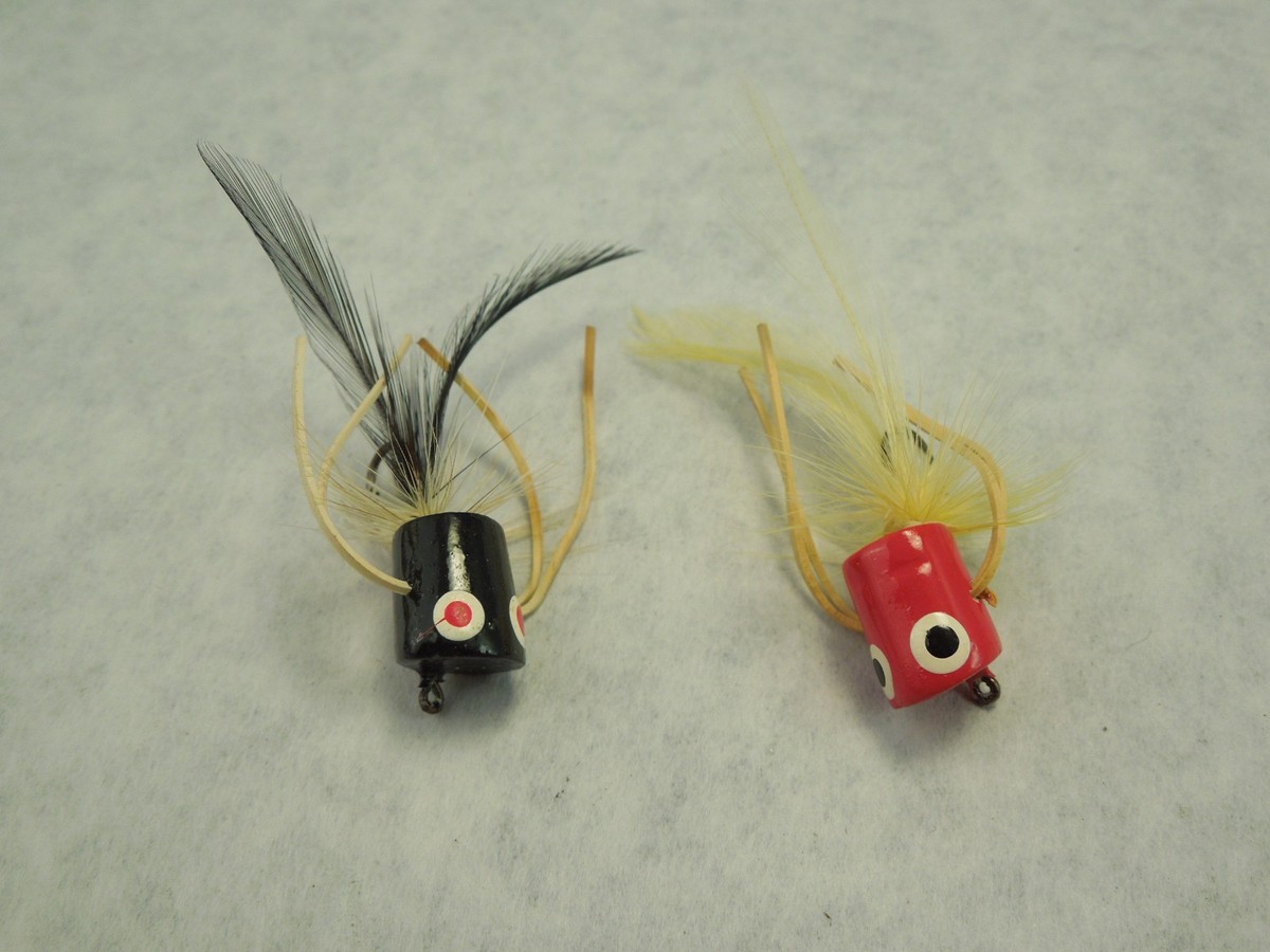 6 Mini Leurres Vintage Pêche à La Mouche – Plumes Et Caoutchouc – Pour Collection