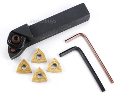 WWLNR1616K08 Lathe Turning Tool 4pcs WNMG0804 Carbide Insert Carving Bar CNC