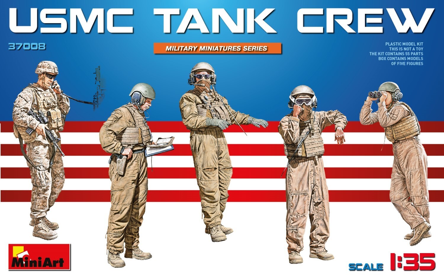 MiniArt 1/35 Scale - USMC Tank Crew Plastic Model 37008