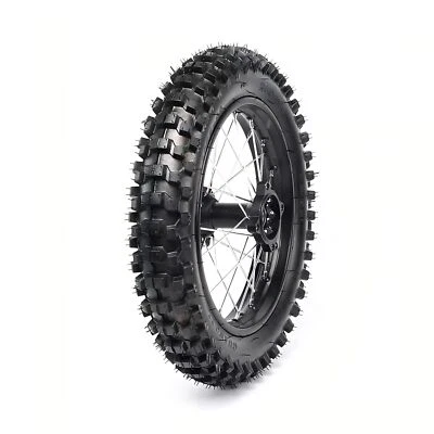 BLACK 14" SDG PIT BIKE REAR WHEEL WITH 90/100-14 TYRE fits BIG WHEEL STOMP WPB - Image 1 of 4