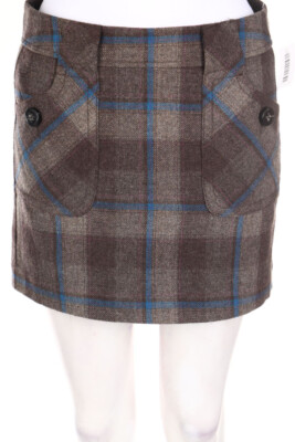 ESPRIT Skirt Wool-Blend Checked D 32 brown