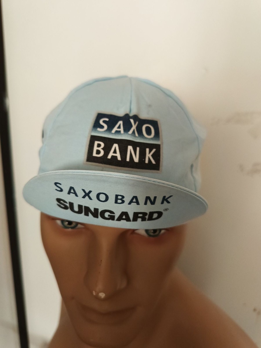 CAPPELLINO BANDANA CICLISMO BIKE VINTAGE CAPPELLO SAXO BANK SKODA