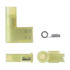 12-10 AWG 90 Degree Nylon Flag Spade Terminals Female Insulated Crimp Connectors