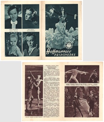 THE TALES OF HOFFMANN exYU Movie Program 1951 MOIRA SHEARER, POWELL, PRESSBURGER