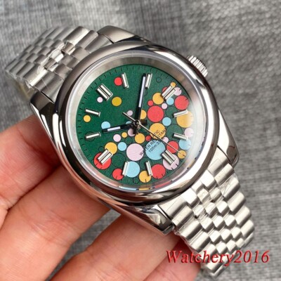 BLIGER 39mm Colorful Dial Luminous Japan NH35 Automatic Mens Watch Mechanical