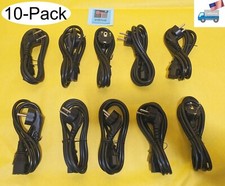 10-Pack: NEW 5Ft European EU Type CEE to IEC C13 AC Power Cord Wire Cable