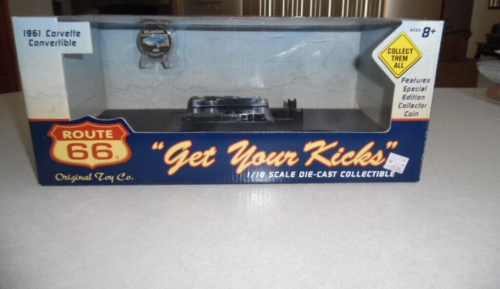 Original Toy Co. Route 66 1:18 Diecast 1961 Corvette Convertible Coin & Box Only - Picture 1 of 2