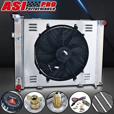 Fit 1993-1997 Jeep Grand Cherokee 4.0L 3 Row Aluminum Radiator+Shroud Fan+Relay