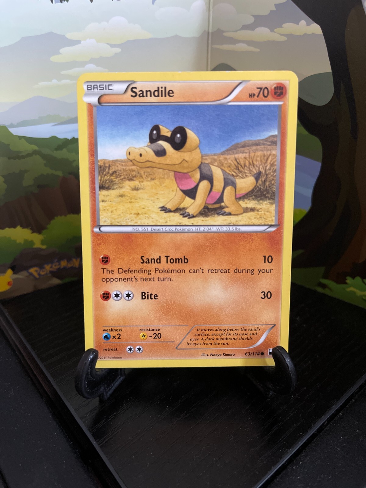 Sandile 63/114 - Black & White - Common - Pokemon Card TCG - LP