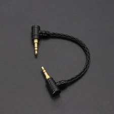 3.5mm To 3.5mm Male Stereo Audio Cord 8 Core Silver Plated Aux Cable  Adapter