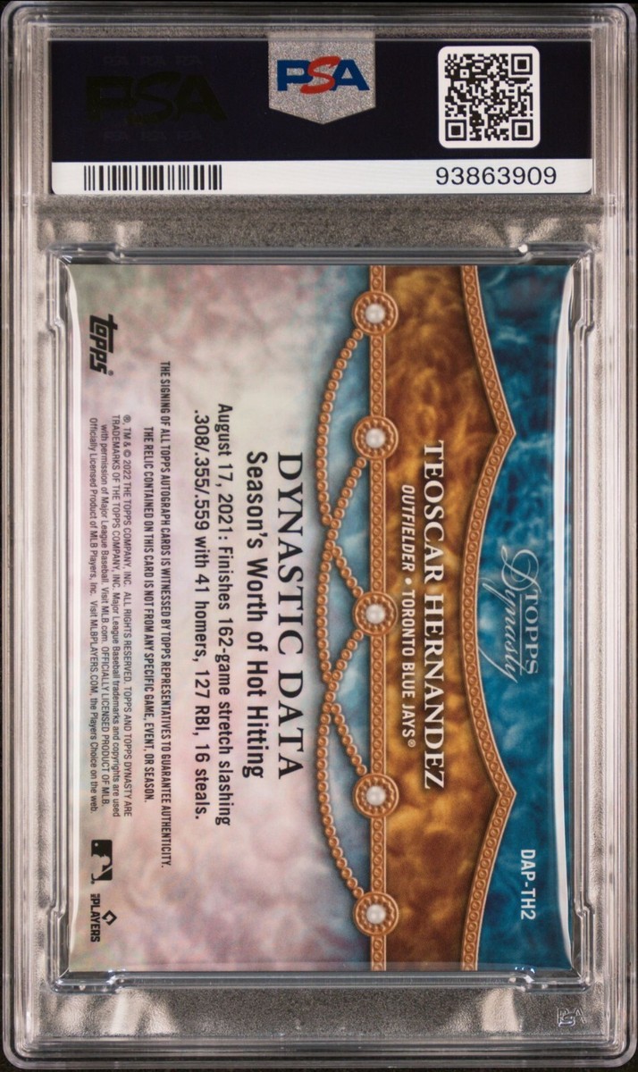 2022 Topps Dynasty - Autograph Patches Teoscar Hernandez #DAP-TH2