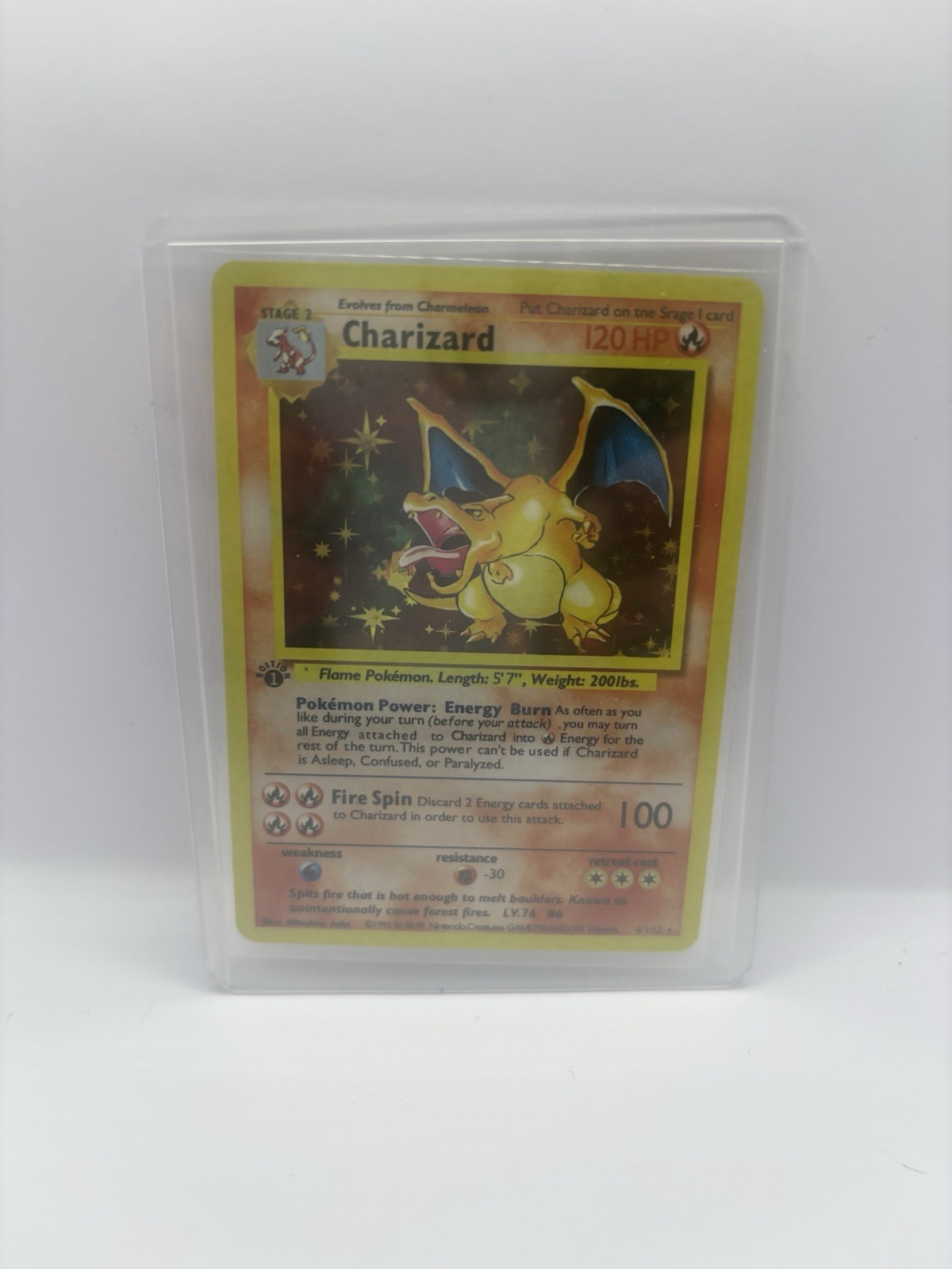 Carta Charizard Pokémon 1999 Base Set 1st Edition