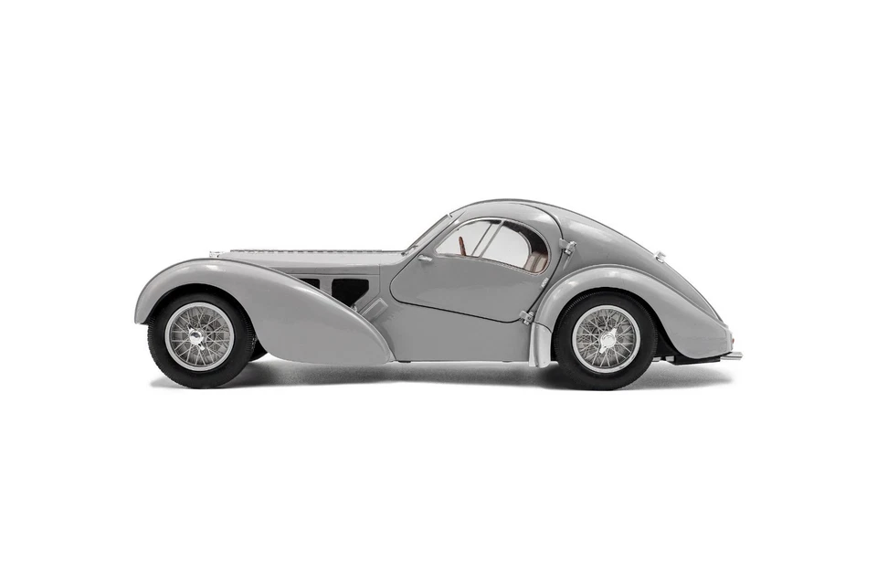SOLIDO BUGATTI ATLANTIC TIPO 57 SC TAPPETINO ARGENTO 1937 1:18 N.B PREVIENE... - Immagine 3 di 4