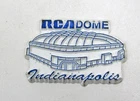Vtg RCA Dome Indianapolis Rubber Refrigerator Fridge Magnet Advertising Souvenir