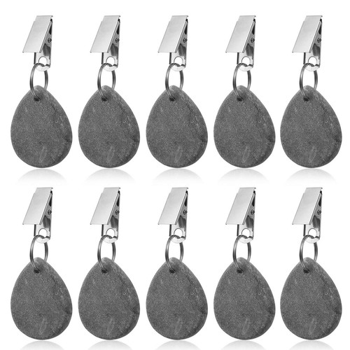 10 Pcs Tablecloth Weights for Outdoor Tables, Marble Table Cloth Weights for